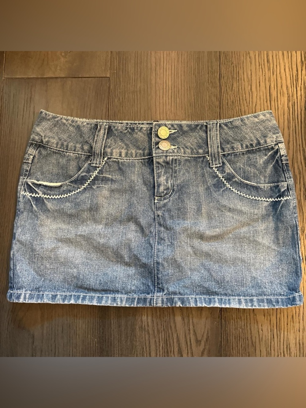 So Wear It Declare It Light Blue Denim Mini Skirt